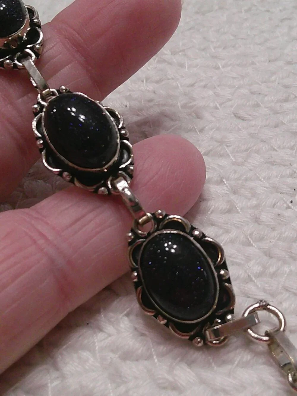 Handmade sparkling blue